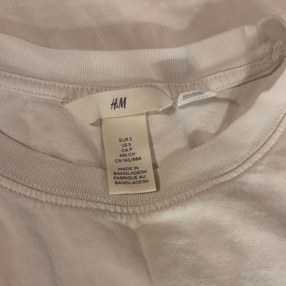 H&M Cream Oxford University Short Sleeve Tee - Picture 2 of 4